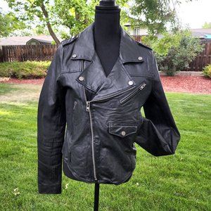 Hurley Women's Leather Jacket - Size L